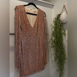 Amazon Women's Sequin Mini Dress - Rose Gold